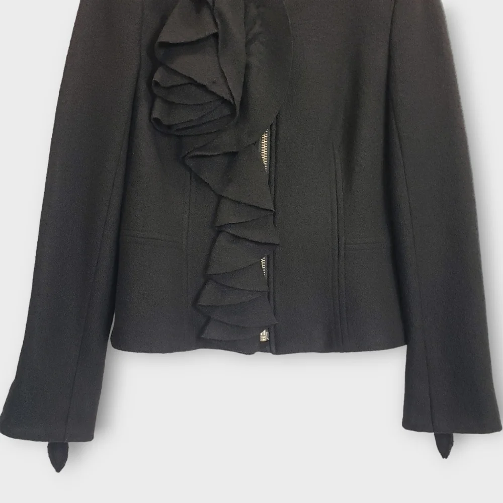 Rebecca Taylor Wool Ruffled Jacket - Picture 4 of 12